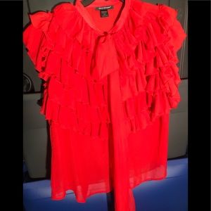 Sheer red top tags removed but never worn